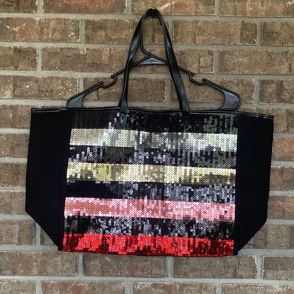 Victoria's Secret Black and Sequin Satchel